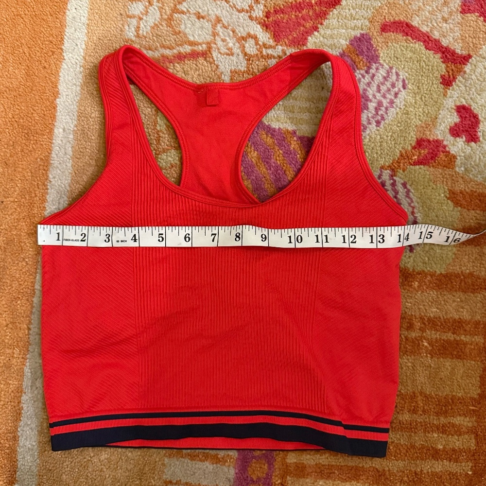 Wilson Brami ? ribbed tank red with blue trim Small S - Picture 2 of 7